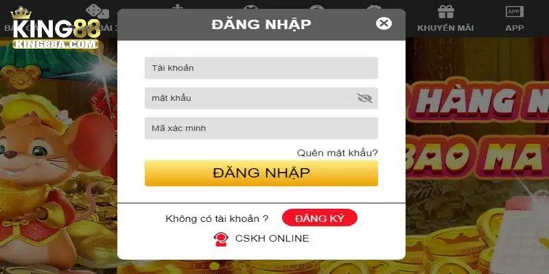 Hướng dẫn cách đăng nhập tại sân chơi KING88